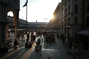 crowd, day, dusk, elevated, Italia , people, square, Veneto, Venice, winter