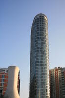 afternoon, architecture, below, bright, building, day, England, London, lowered, natural light, skyscraper, sunlight, sunny, The United Kingdom, tower, winter