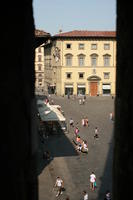 above, building, crowd, day, Florence, Italia , natural light, people, plaza, sitting, summer, sunlight, sunny, sunshine, Toscana, walking