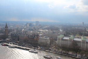 aerial view, city, day, England, London, river, spring, sunny, The United Kingdom, urban