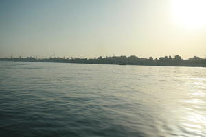 clear, dusk, East Timor, Egypt, Egypt, eye level view, river, river Nile, sky, sun, sunset