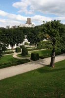 Belgium, Brussels, day, elevated, grass, hedge, natural light, park, path, summer, tree, vegetation