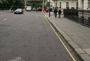 car, day, diffuse, diffused light, England, eye level view, kerb, London, natural light, street, summer, The United Kingdom