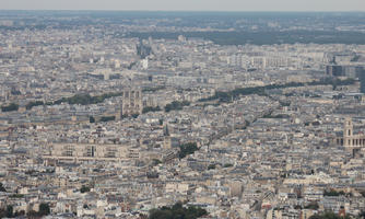 aerial view, autumn, city, cityscape, day, diffuse, diffused light, France, Ile-De-France, Paris