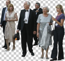 caucasian, cutout, cutout groups, cutout people, day, diffuse, diffused light, eye level view, front, group, people, smart, smart casual, summer, walking