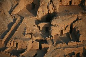 aerial view, desert, dusk, East Timor, Egypt, Egypt, ruin