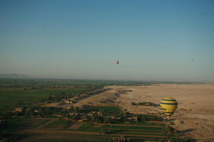 aerial view, balloon, clear, dusk, East Timor, Egypt, Egypt, sky, sun, sunset, vegetation