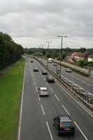 car, day, elevated, England, grass, guardrail, London, natural light, road, The United Kingdom, vegetation