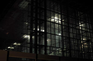 artificial lighting, below, facade, glass, Italia , Lazio, night, Rome