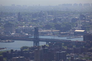 bridge, building, cityscape, day, elevated, Manhattan, New York, river, sunny, The United States