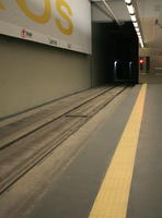 artificial lighting, Calpe, eye level view, indoor lighting, interior, platform, Spain, station, underground, Valenciana