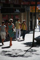 Castilla y Leon, day, eye level view, group, people, Salamanca, Spain, street, summer, summer, sunlight, sunny, sunshine, woman