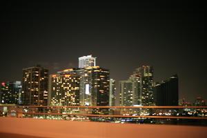 artificial lighting, cityscape, eye level view, facade, Florida, Miami, night, The United States, winter