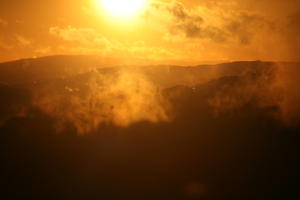 Chateauneuf, cloudy, dark, elevated, France, haze, mountain, Provence Alpes Cote D