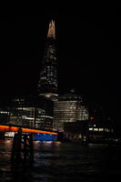 building, city, city, city lights, cityscape, England, evening, eye level view, London, night, river, Shard, The United Kingdom, winter