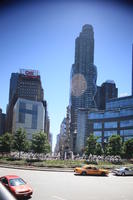 building, car, day, facade, Manhattan, New York, park, skyscraper, street, sunny, taxi, The United States, tree, vegetation