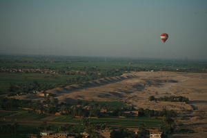 aerial view, balloon, dusk, East Timor, Egypt, Egypt, palm, tree, vegetation