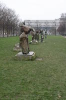 day, eye level view, France, grass, Ile-De-France, natural light, Paris, park, sculpture, winter