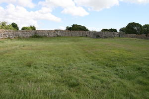 day, England, eye level view, field, grass, Hastings, ruin, summer, The United Kingdom, wall