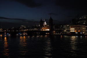 building, city, city, city lights, cityscape, England, evening, eye level view, London, night, river, The United Kingdom, winter