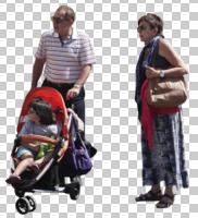 buggy, casual, caucasian, cutout, cutout groups, cutout people, day, direct sunlight, eye level view, family, natural light, people, pram, pushchair, spring, standing, sunlight, sunny, sunshine, woman