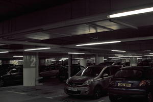 artificial lighting, car, eye level view, indoor lighting, interior, light, parking