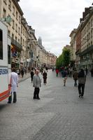 Amiens, day, eye level view, France, group, man, overcast, pavement, people, Picardie, shopping, street