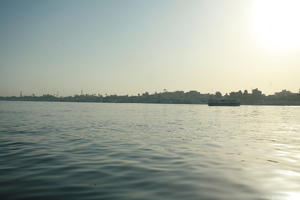 clear, dusk, East Timor, Egypt, Egypt, eye level view, river, river Nile, sky, sun, sunset