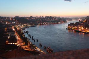 cityscape, diffuse, diffused light, dusk, elevated, evening, Porto, Porto, Portugal, river, spring, urban