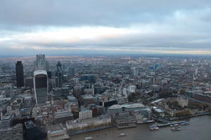 aerial view, city, day, diffuse, diffused light, England, London, overcast, The United Kingdom, urban, winter