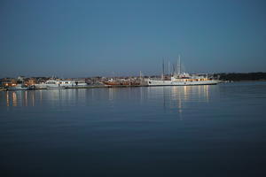 autumn, boat, Croatia, diffuse, diffused light, dusk, eye level view, harbour, seascape, Sibensko-Kninska, Vodice