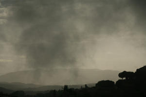 Chateauneuf, cloud, dusk, elevated, France, mountain, overcast, Provence Alpes Cote D