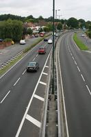 car, day, elevated, England, guardrail, London, natural light, road, The United Kingdom, vegetation