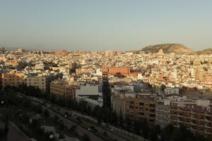 Alicante, cityscape, dusk, elevated, Spain, Valenciana