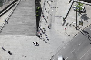 above, day, elevated, group, people, Porto, Porto, Portugal, spring, standing, street, sunny, urban