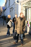 afternoon, day, England, eye level view, London, man, natural light, people, street, The United Kingdom, walking, winter, winter