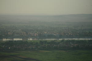 aerial view, dusk, East Timor, Egypt, Egypt, palm, town, vegetation