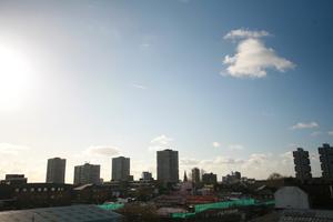 3-point perspective, cityscape, clear, day, elevated, England, London, sky, The United Kingdom, urban