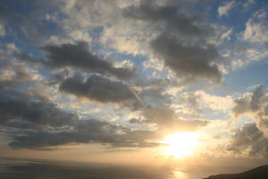 bright, Canarias, cloud, dusk, elevated, evening, Las Palmas, seascape, sky, Spain, sun, sunset