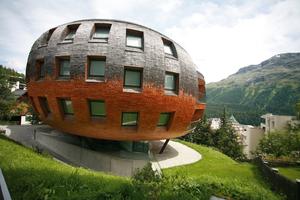 building, day, eye level view, facade, Graubunden, house, natural light, Saint Moritz, Switzerland, vegetation