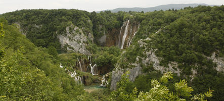 Croatia, day, diffuse, diffused light, elevated, Karlovacka, natural light, summer, waterfall, woodland