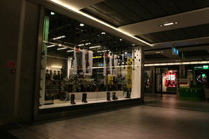 artificial lighting, eye level view, indoor lighting, interior, Lubuskie, Poland, shop, shopfronts, shopping centre, Zielona Góra