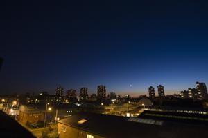 artificial lighting, cityscape, dark, dusk, elevated, England, London, night, sky, The United Kingdom