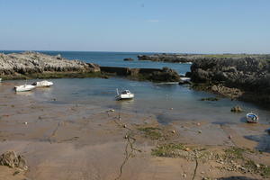 beach, boat, bright, day, dinghy, eye level view, shore, Spain, Spain