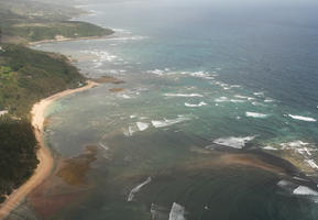 above, aerial view, Barbados, coastline, day, seascape, summer, sunny